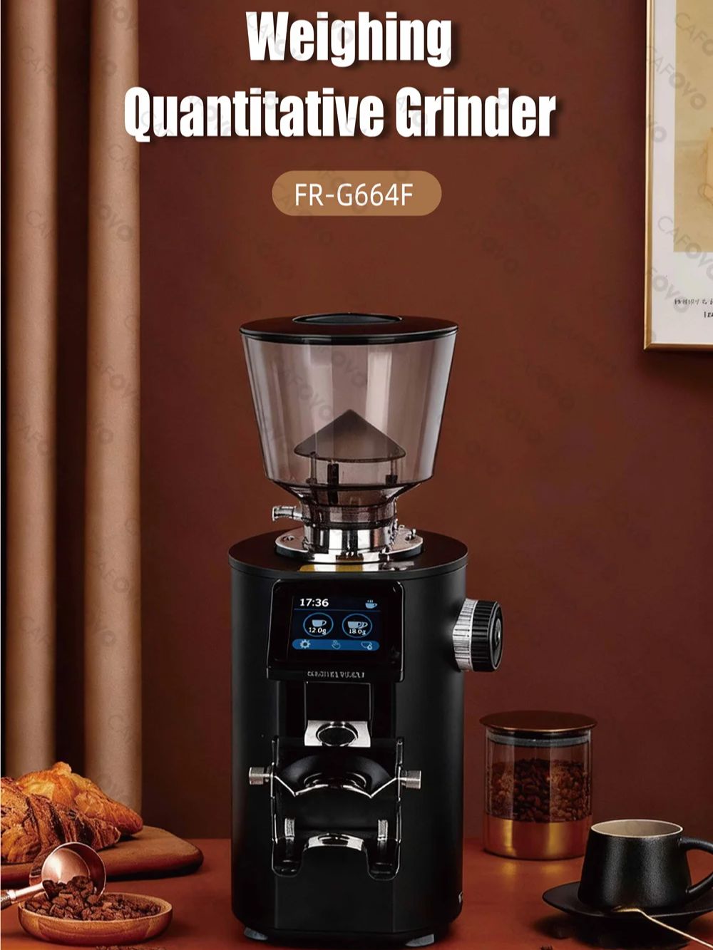CAFOVO G664F Moedor de café qu - Coffee Grinder Burr Flat avaliação e preço
